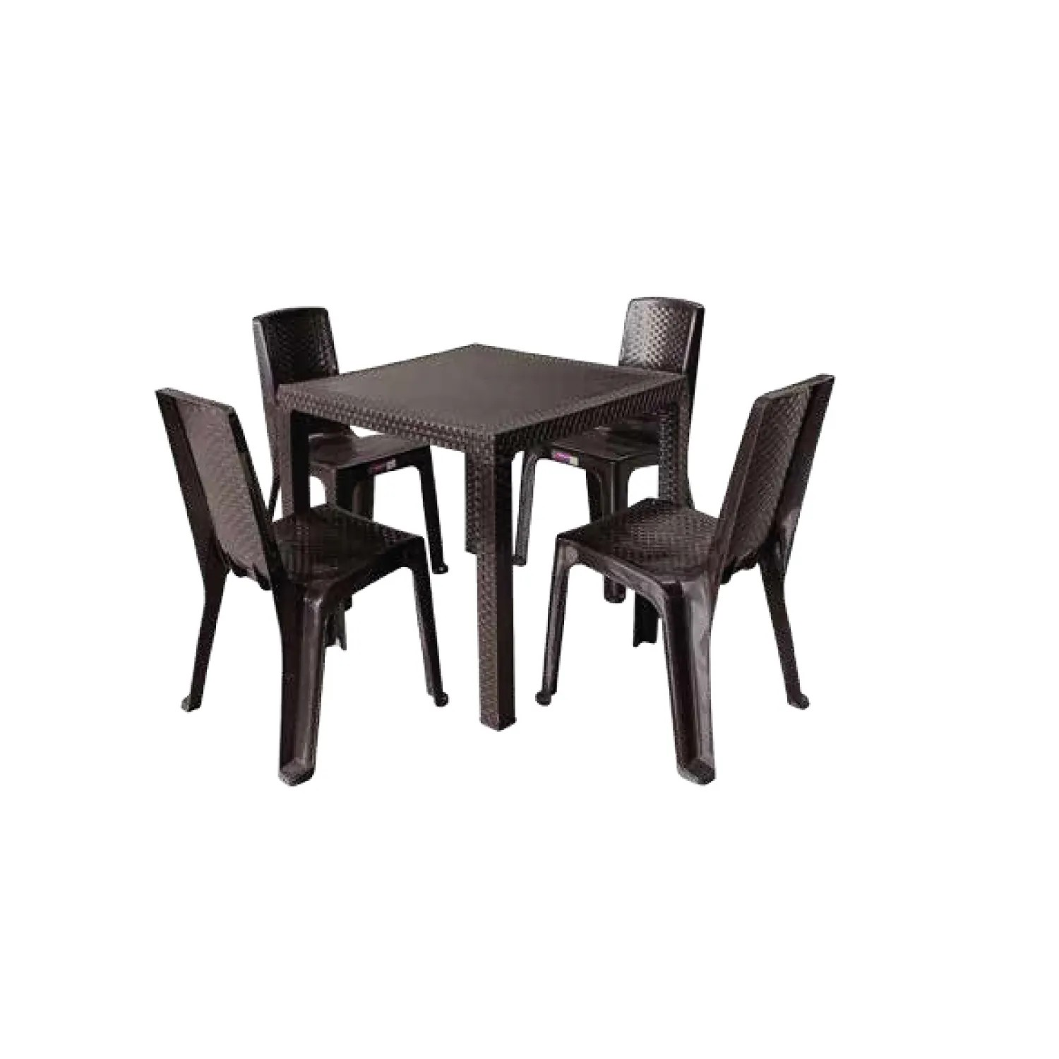 MESA CONSUPLAST FAMILIAR RATAN WENGUE 121X80X76 CM 58PEM8T