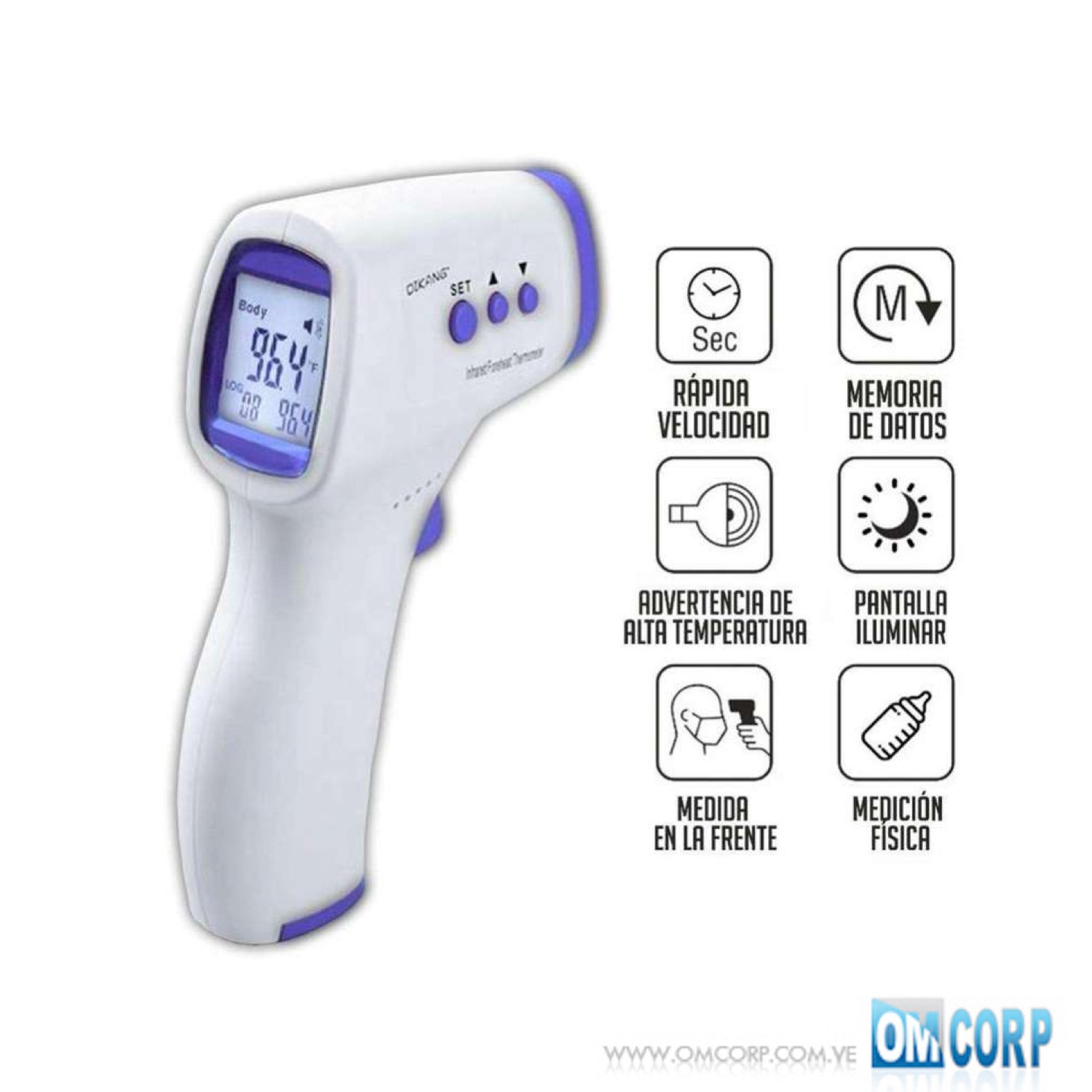 LECTOR TERMOMETRO INFRAROJO DIKANG HG01 V2 AZUL