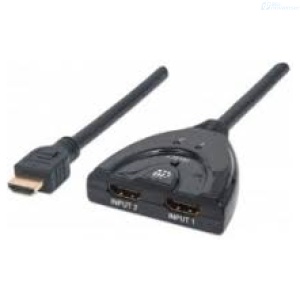 SWITCH MANHATTAN 207416 HDMI 2 PUERTOS 1 METRO NEGRO