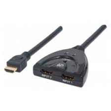 SWITCH MANHATTAN 207416 HDMI 2 PUERTOS 1 METRO NEGRO
