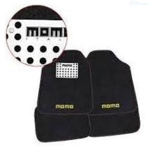 MOQUETA MOMO PARA CARRO 4 PIEZAS BLACK/RED CM016BR