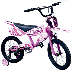 BICICLETA GTI ARO 16 TIPO MOTO FUCSIA NIÑA