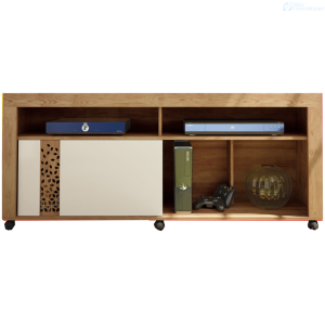 MESA PARA TV EL BOSQUE JOY 60 PLGDA F.00399.284 JATOBA/BLANCO MATTE