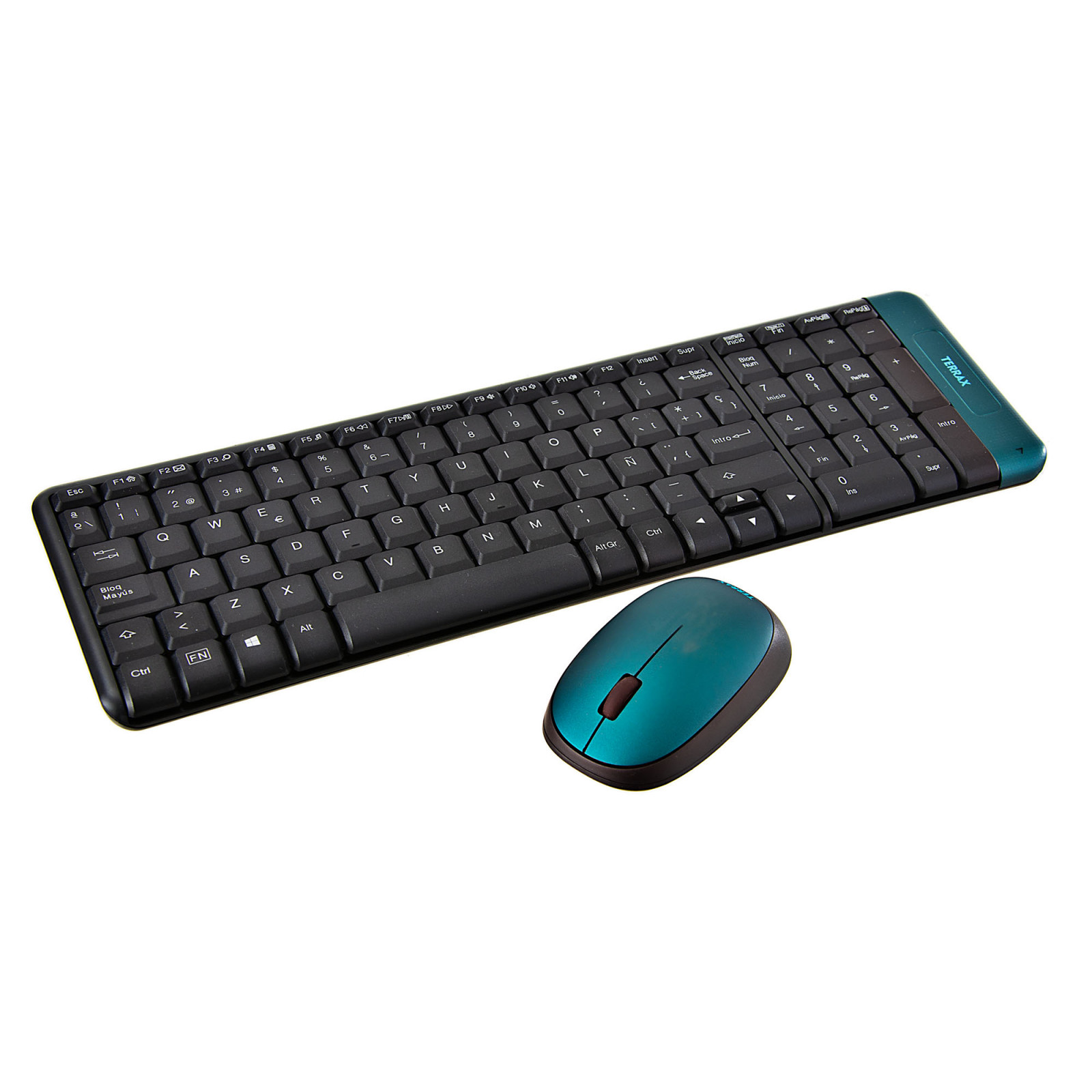 COMBO TECLADO/MOUSETERRAX TX-220 INALAMBRICO NEGRO/ROJO/AZUL