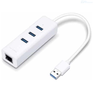 ADAPTADOR TP-LINK UE33D 2 EN 1 CON HUB DE 3 PUERTOS USB 3.0 WIRELESS