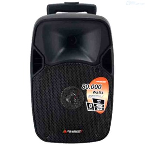 CAJA AMPLIFICADA ITALY AUDIO MELINE08 80000 W TIPO MALETA CON RUEDAS MP3 CONTROL REMOTO