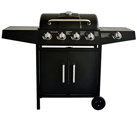PARRILLA HOME A GAS G2087D 4 QUEMADORES NEGRO