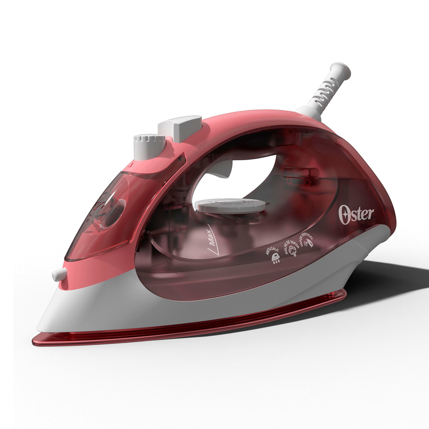 PLANCHA OSTER GCSTBS5053-013 ROJO A VAPOR AEROCERAMIC EFICIENTE Y COMPACTA