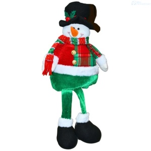 ADORNO DE NAVIDAD MUÑECO NIEVE PANTALON VERDE MC68-21AB005B
