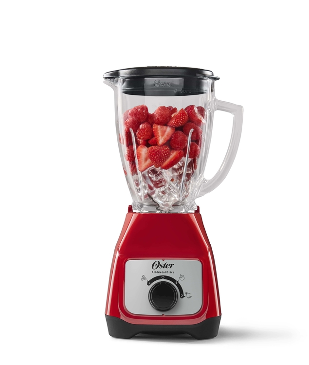 LICUADORA OSTER BLSTKAG-RRD-013 VASO VIDRIO 1.5 L 2 VELOCIDADES C/PULSO 800W ROJO