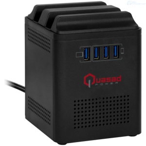 REGULADOR DE VOLTAJE QUASAD QUSB-648BK 4 TOMA NEGRO