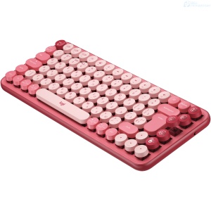TECLADO MOUSE LOGITECH MECANICO INALAMBRICO POP ROSADO