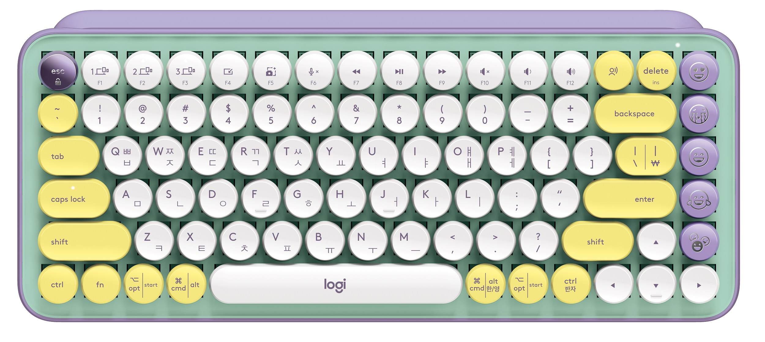TECLADO MOUSE LOGITECH MECANICO INALAMBRICO POP LILA
