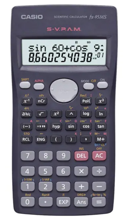 CALCULADORA CASIO FX-95MS CIENTIFICA 244 FUNCIONES NEGRA