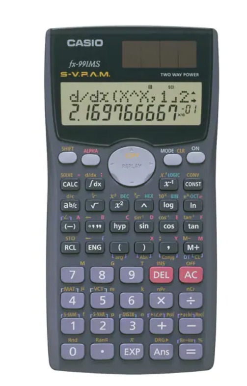CALCULADORA CASIO FX-991MS CIENTIFICA 401 FUNCIONES BATERIA Y SOLAR