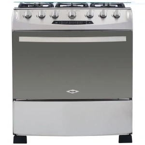 COCINA HACEB OREGANO 76 V INOX 6 QUEMADORES 30 PLGDA VIDRIO TIPO ESPEJO
