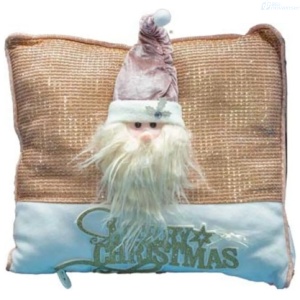 ADORNO DE NAVIDAD COJIN SANTA MERRY CHRISTMAS ROSADO SH39-202089A