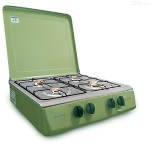 COCINETA ECOLINE FIORENTINA II 4 QUEMADORES 21 C/T LX GLP VERDE 112605