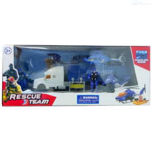 JUGUETE CARRO POLICIA Y ACESORIOS RESCUE TEAM 2005002 ABC22-172