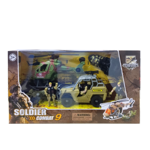 JUGUETE CARRO Y ACCESORIOS MILITARES SOLDIER COMBAT 9 REF 2006915 ABC11-130
