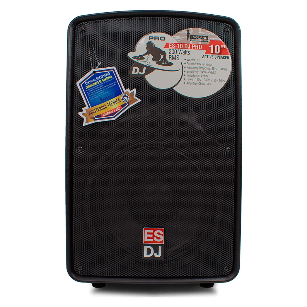 CAJA AMPLIFICADA ENGLAND SOUND ES-10-DJ-PRO 10 PLGDA 200 RMS MICROFONO caja BellNovainser