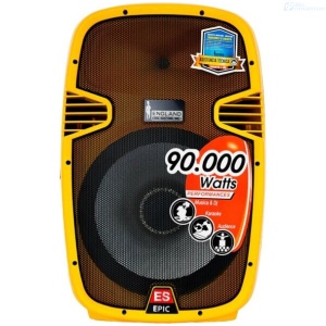 CAJA AMPLIFICADA ENGLAND SOUND ES-2GAD-EPIC-15-LED AMARILLA 15 PLGDA 90000 WATTS MICROFONO TRIPODE