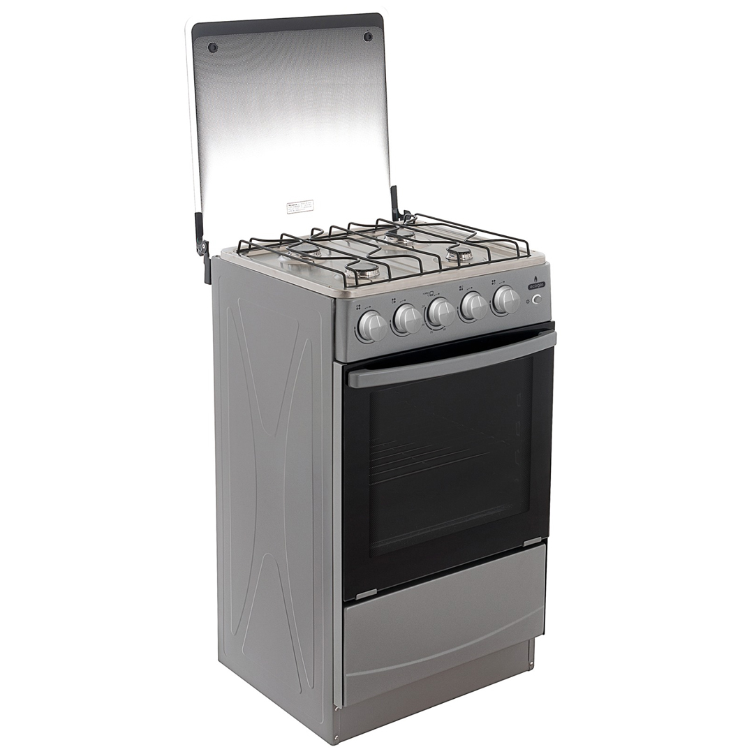 COCINA ECOLINE ECOGAS 4 QUEMADORES 21 PLGDAS C/T SILVER 130706