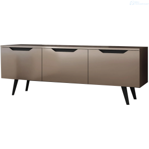 RACK ANAQUEL EUROFERRO 3 PUERTAS LACCA FUME UV BRILLO NEGRO SAT 1 PIEZA 3653 5BRA036