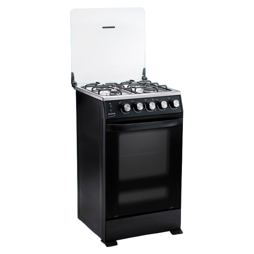 COCINA ECOLINE LUCIANA 4 QUEMADORES 21 PLGDA C/T NEGRO MATE 131207