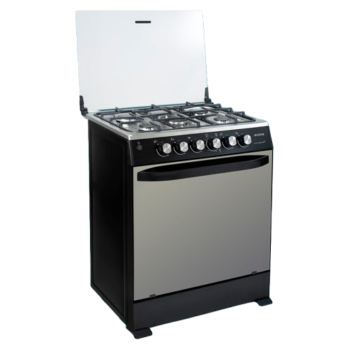 COCINA ECOLINE MACARENA 5 QUEMADORES 30 PLGDA C/T NEGRO MATE 131407