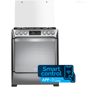 COCINA INDURAMA MONTECARLO ZAFIRO SMART 5 QUEMADORES 30 PLGDA CROMADA 30001526