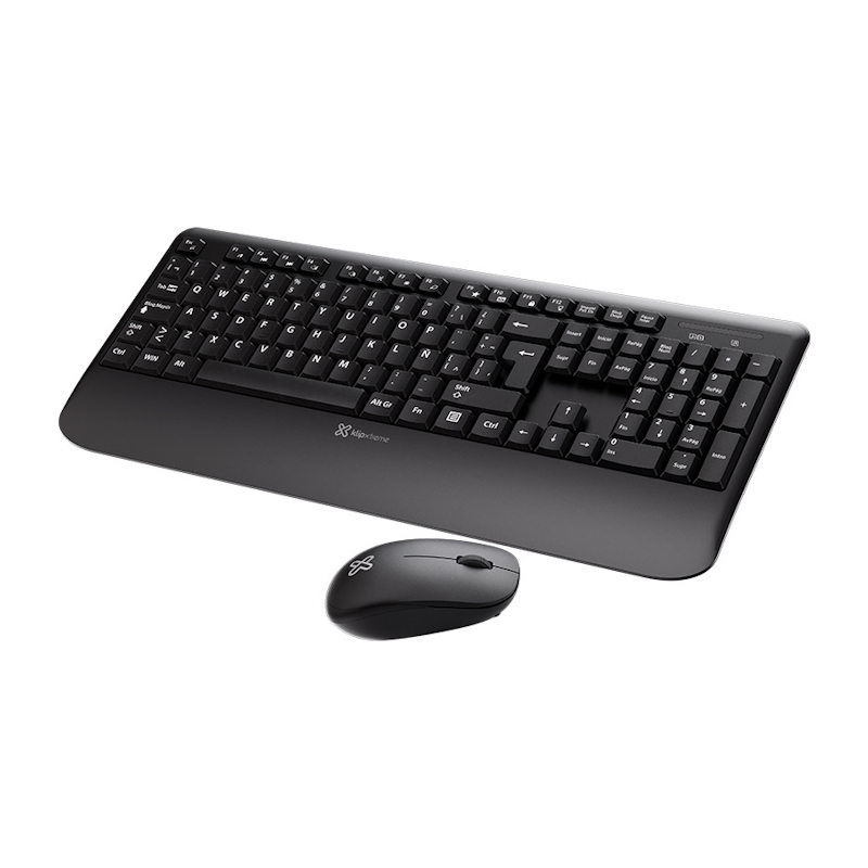 COMBO TECLADO/MOUSE KLIP XTREME KCK-300S INALAMBRICO KEYROLL USB NEGRO