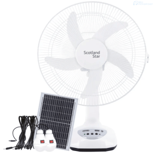 VENTILADOR SCOTLAND STAR LD-096T 16 PLGDA DE MESA RECARGABLE 2 VELOCIDADES USB 5V CARGA 6 A 10 HORAS