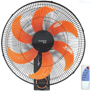 VENTILADOR SCOTLAND STAR SS-VE90 18 PLGDA PARED 3 VELOCIDADES 45W TP 60 MINUTOS CONTROL REMOTO