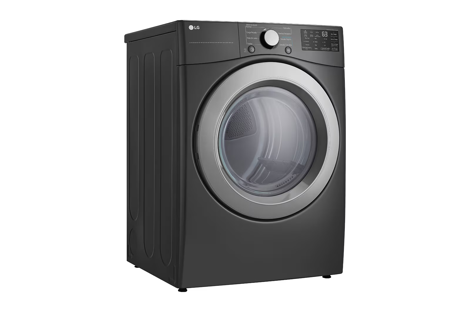 SECADORA LG 55 LIBRAS/25 KG CARGA FRONTAL A GAS SMART DIAGNOSIS GRIS OSCURO