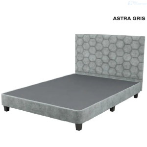 CAMA CHAIDE Y CHAIDE MILOS 135 X 190 2 PLAZA ASTRA GRIS 20012467