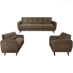 JUEGO DE SALA EUROFERRO KAUTIVA CAFE DORADO R40 8SKAR40
