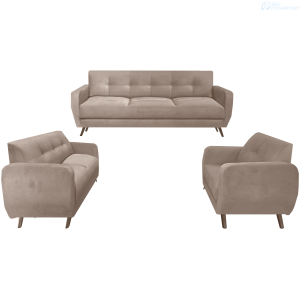 JUEGO DE SALA EUROFERRO KAUTIVA BEIGE CAMEL R47 8SKAR47