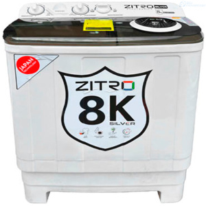 LAVADORA ZITRO 18 LIBRAS/8 KG ZWH8PLUS SILVER DOBLE TANQUE 3LASI001001
