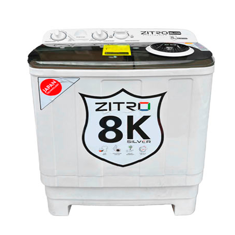 LAVADORA ZITRO 18 LIBRAS/8 KG ZWH8PLUS SILVER DOBLE TANQUE 3LASI001001