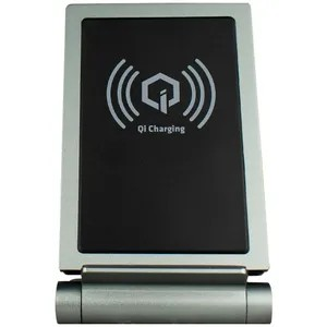 CARGADOR Y SOPORTE DE CELULAR QUASAD QWP-85 INALAMBRICO SILVER