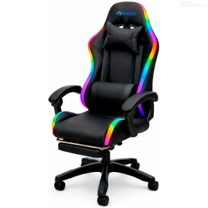 SILLA GAMER POTENZZA FH0037-PRO-1 NEGRO FOOTREST RGB