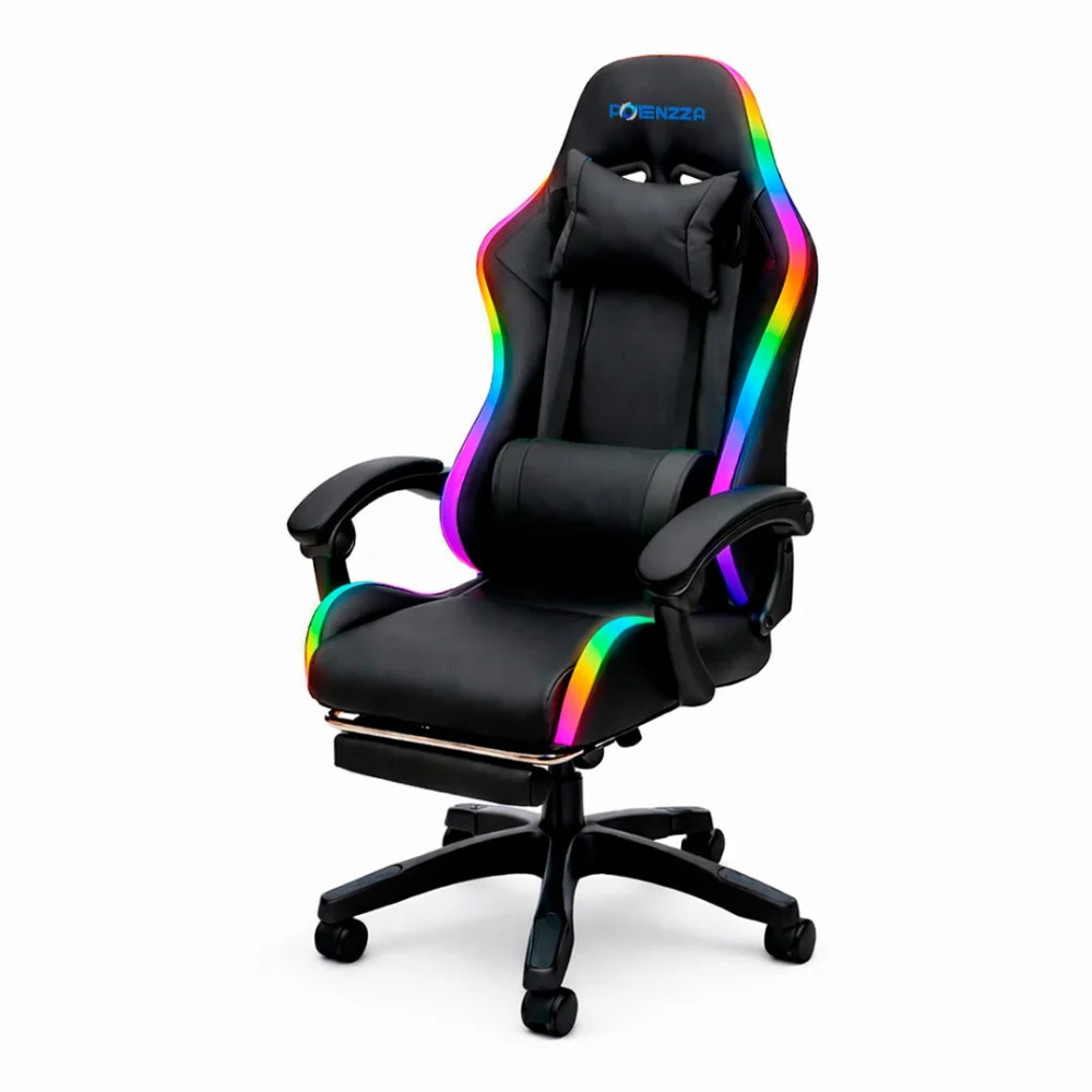 SILLA GAMER POTENZZA FH0037-PRO-1 NEGRO FOOTREST RGB
