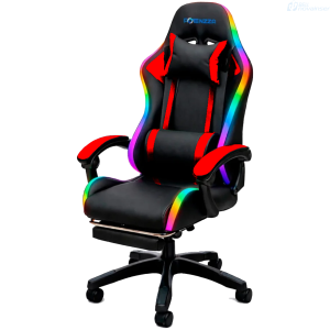 SILLA GAMER POTENZZA FH0037-PRO-1 ROJO/NEGRO FOOTREST RGB