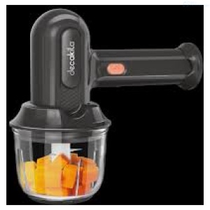 BATIDORA DECAKILA KMMX019G DE MANO INALAMBRICA CON VASO VIDRIO 3 VELOC 0.3 LITR BAT 1500 MAH 25W