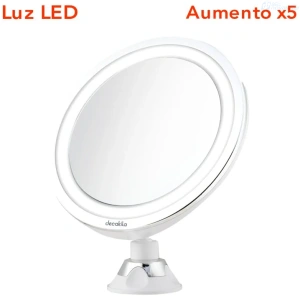 ESPEJO DECAKILA KMTT062W PARA MAQUILLAJE CON LUZ LED BLANCO