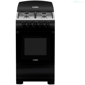COCINA MABE EM5100AN0 4 QUEMADORES NEGRA 20 PLGDA TAPA CRISTAL