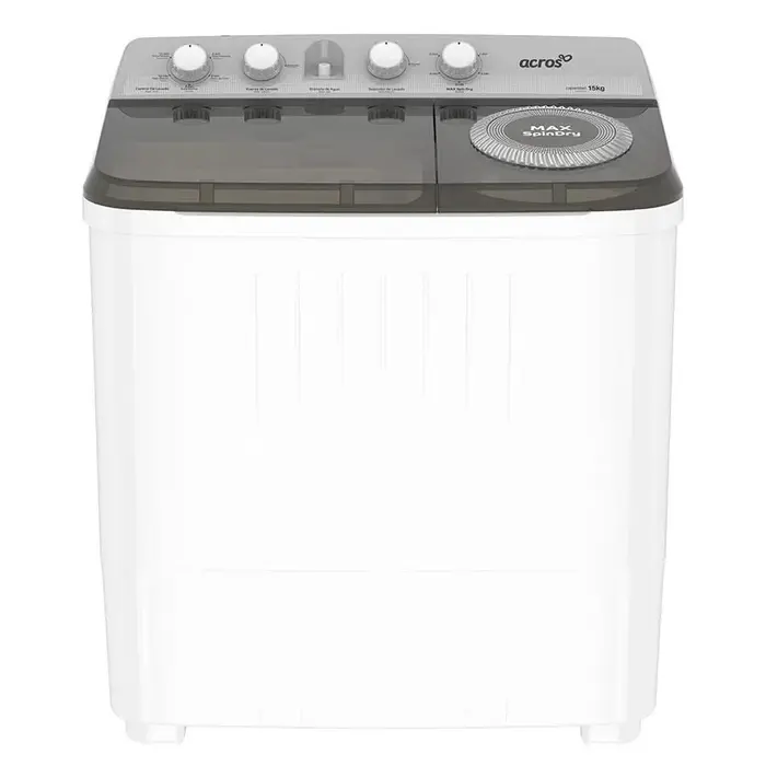 LAVADORA ACROSS 33 LIBRAS/15 KG BLANCA DOBLE TANQUE CARGA SUPERIOR SEMIAUTOMATICA ALD1545JE